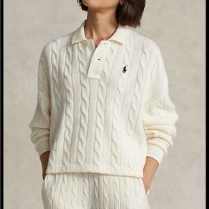 Ralph Lauren Cream Cable Knit Sweater